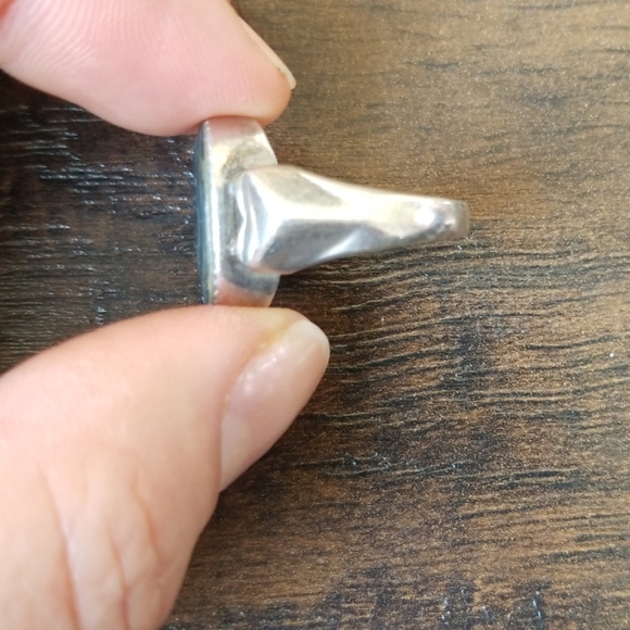 Abalone sterling silver hearts .925 ring, earrings - Picture 5 of 5